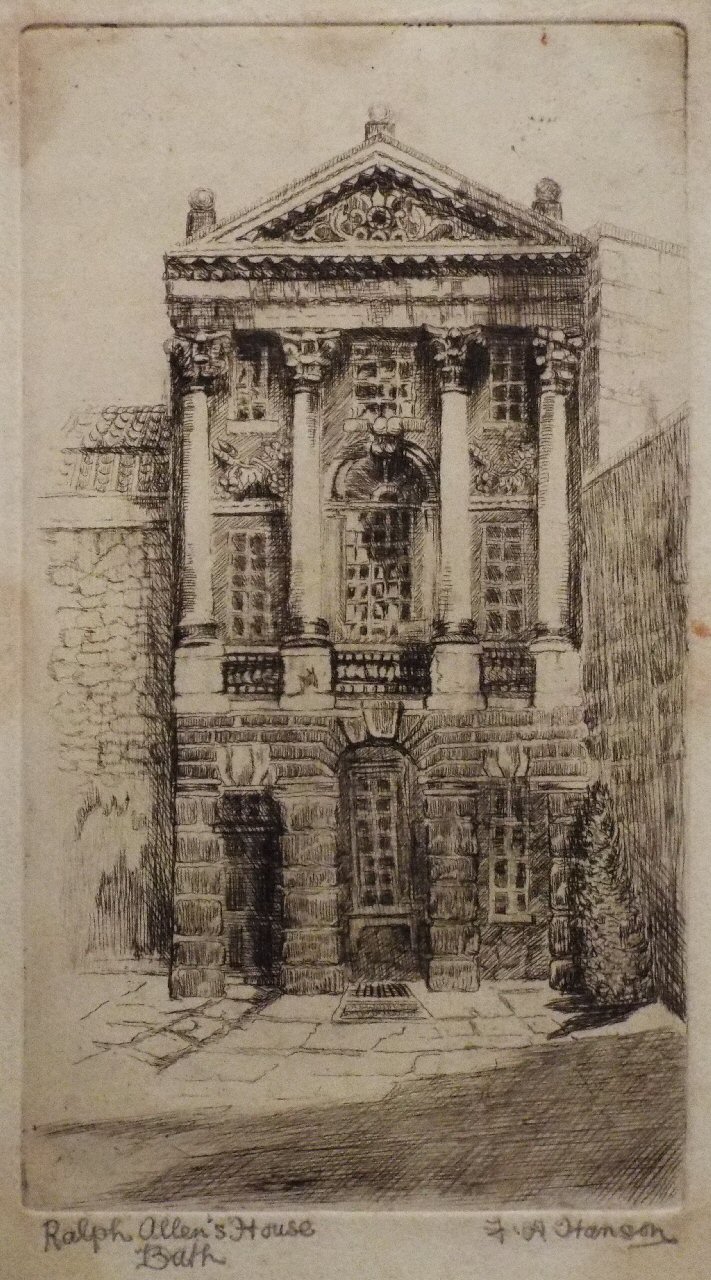 Etching - Ralph Allen's House Bath - Hanson